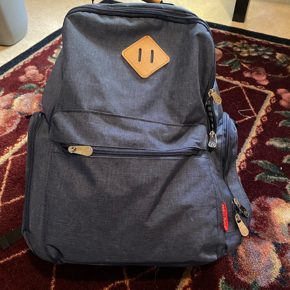 Fisher price backpack diaper bag. EUC. Blue.